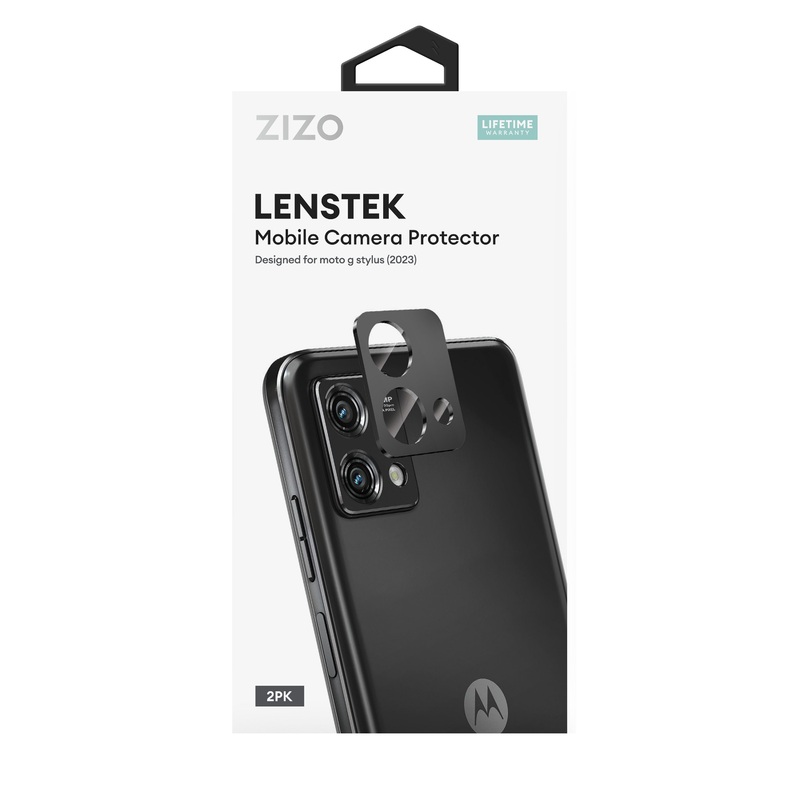 ZIZO LensTek moto g stylus 5G 2023 Camera Lens Protector (2 Pack) – Black