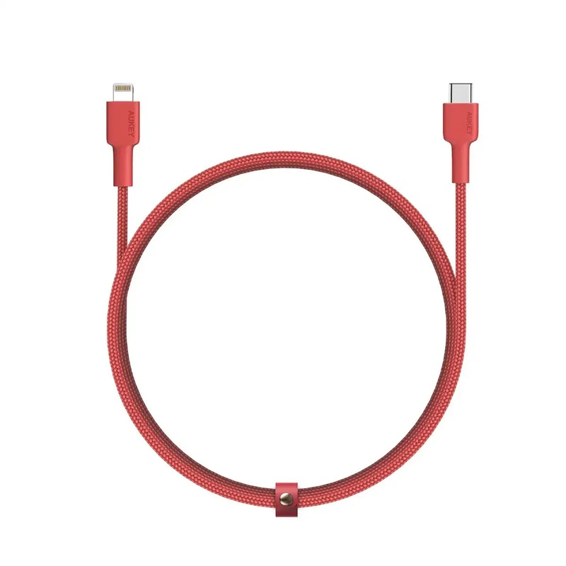 Aukey Braided Nylon USB C To Lightning Cable 2 meter
