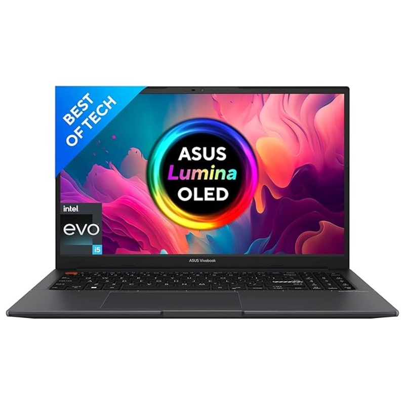 (Brand Refurbished) ASUS Vivobook S15 OLED 2022, 15.6 39.62 cm FHD OLED, Intel Core EVO i5-12500H 12th Gen, Thin and Light Laptop (16GB/512GB SSD/Iris Xe Graphics/Windows 11/Office 2021/Black/1.8 kg), S3502ZA-L502WS