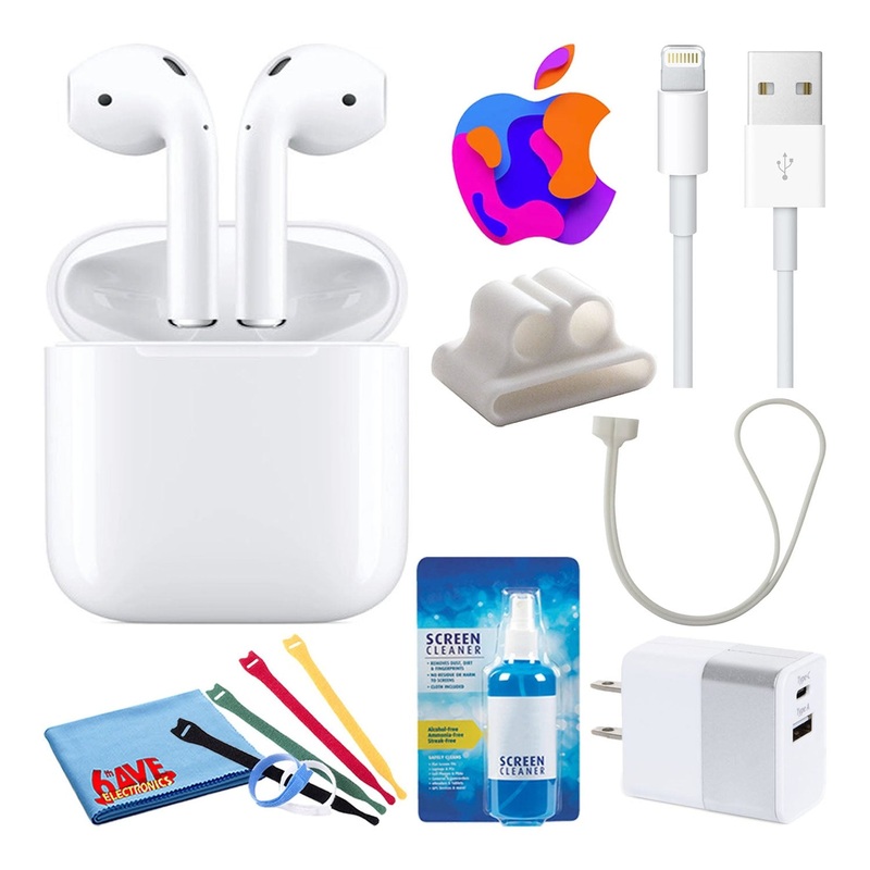 Apple AirPods with Wired Charging (2nd Gen) with Cable Ties + 2-Chargers