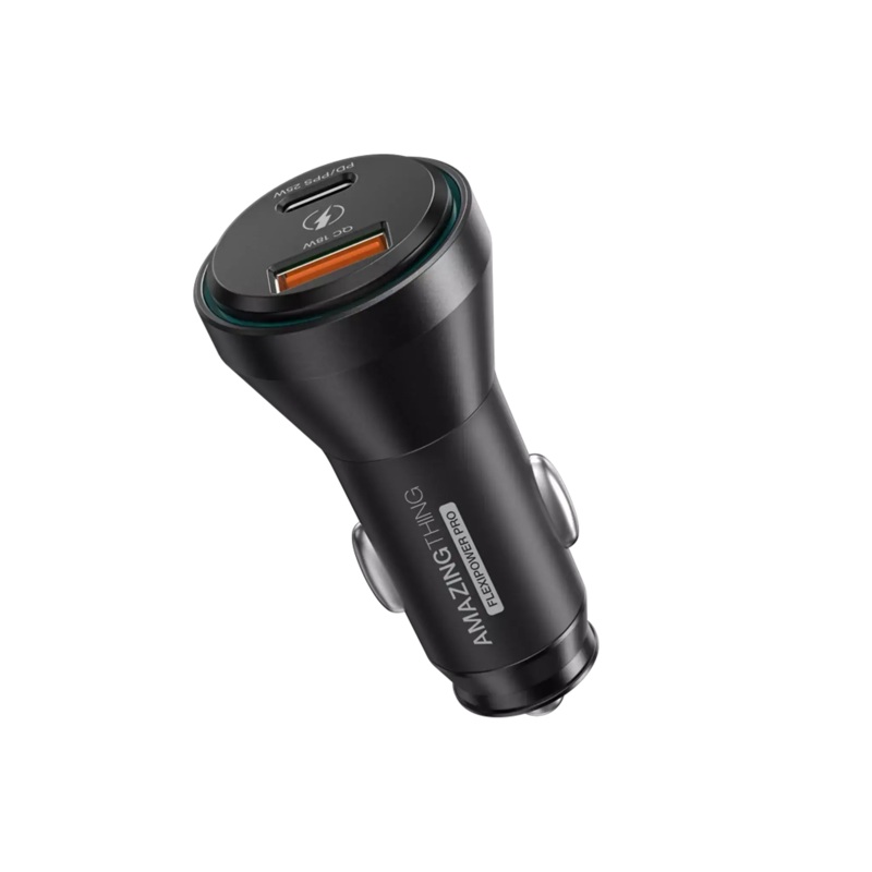AMAZINGTHING | 17097 | FLEXI Power Pro Pd43W 2 Port Car Charger | Black