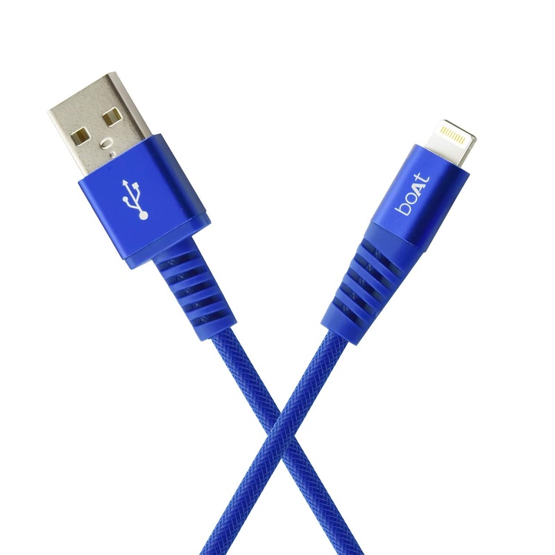 (Open Box) boAt para-Armour Lightning Cable MFI Certified – 1.5m (Blue)