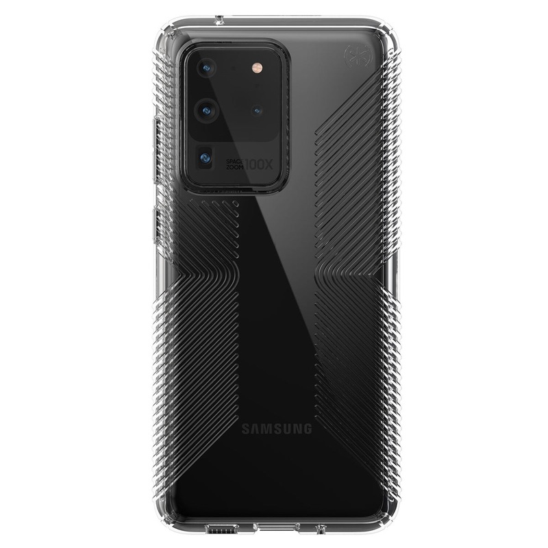 Speck Presidio Perfect-Clear Grip Case for Samsung Galaxy S20 Ultra (Clear)