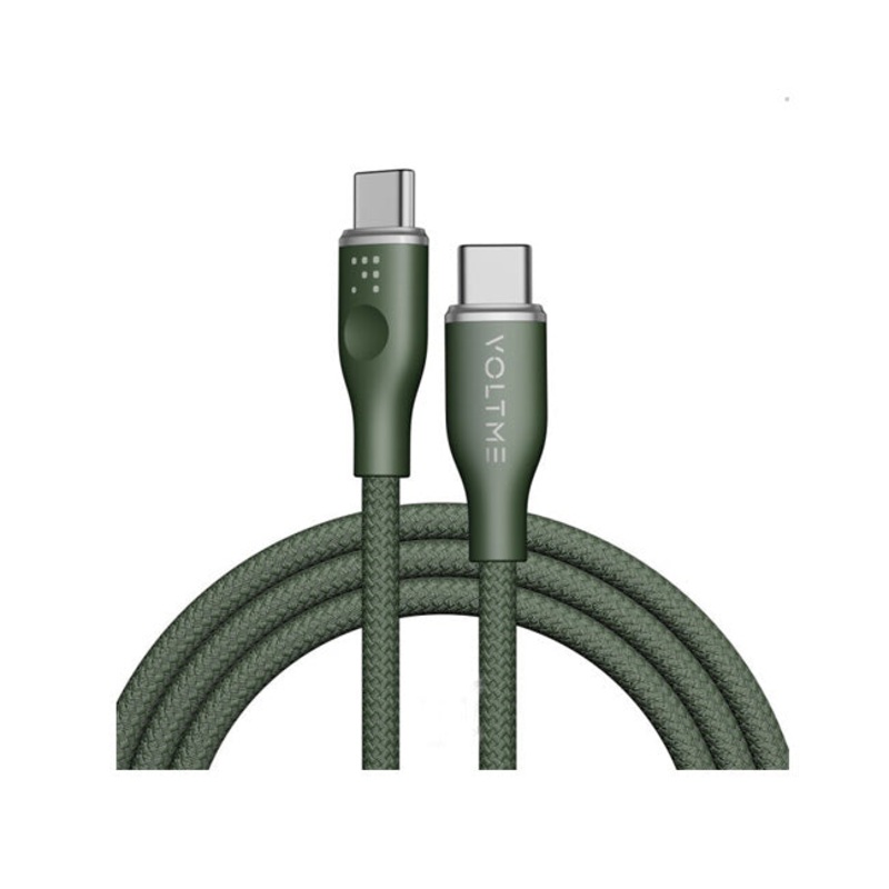 17926 | C2362 | Voltme Power Link RUGG Fast Charge Cable | USB-C | 3A 60W | Rainbow Green