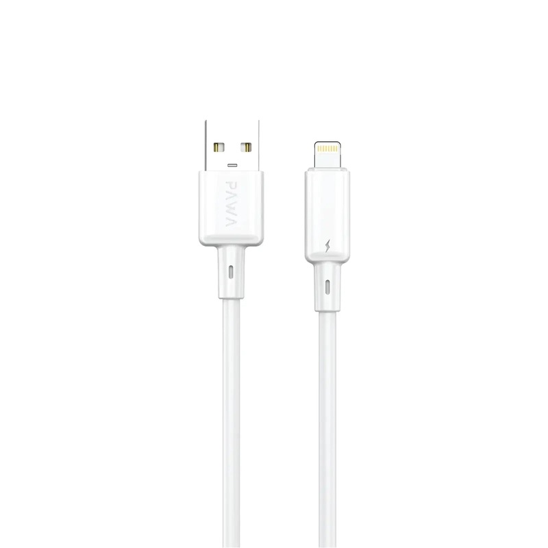PW-BDC312AL-WH | PAWA Lite 3A USB-A to Lightning Quick Charging PVC Cable 1.2M PW122 | White