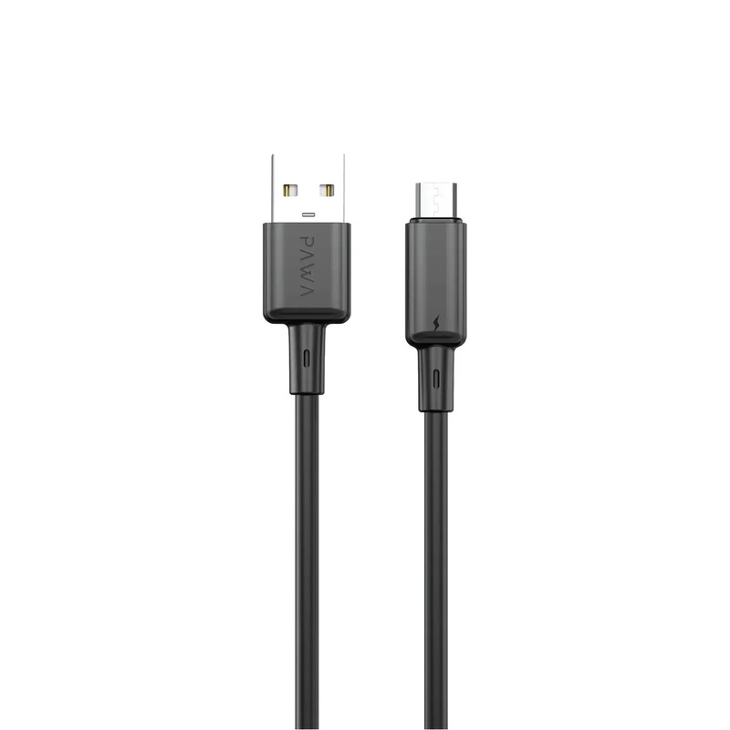 PW-BDC312AM-BK | PAWA Lite 3A USB-A to Micro Quick Charging PVC Cable 1.2M PW122 | Black