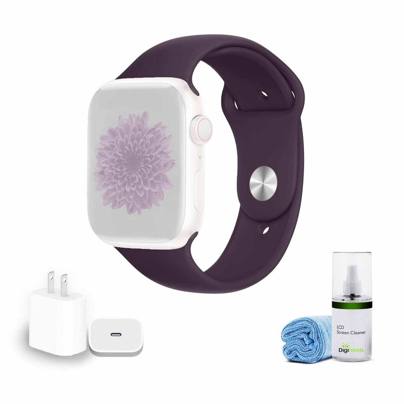 Apple Watch 41mm Sport Band – Elderberry with USB-C Charging Block Bundle