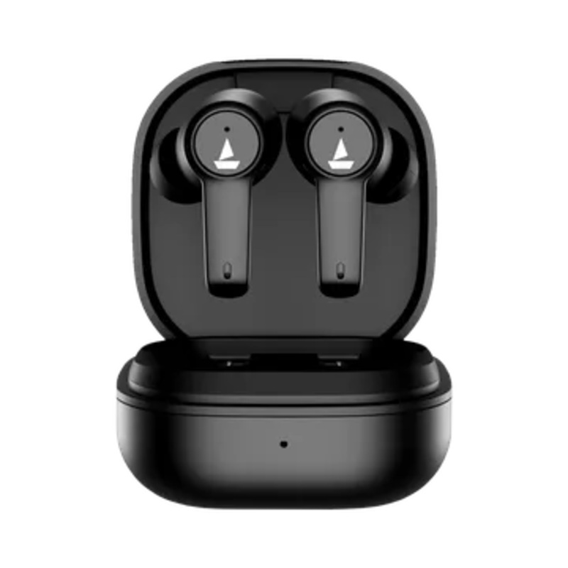 boAt | Airdopes 418 TWS | Active Noise Cancellation | IPX4 Water Resistant | IWP Technology | Black Storm Earbuds