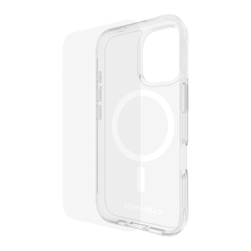 Case-Mate Protection Pack Tough Case and Glass Screen Protector for Apple iPhone 16