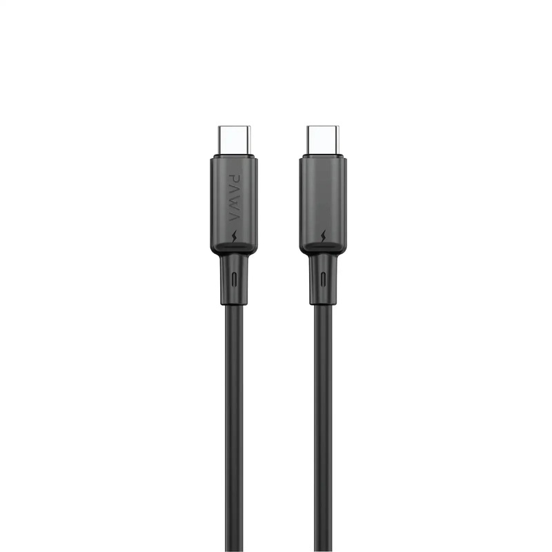 PW-BDC312CC-BK | PAWA Lite 60W TypeC to TypeC Quick Charging PVC Cable 1.2M PW122 | Black
