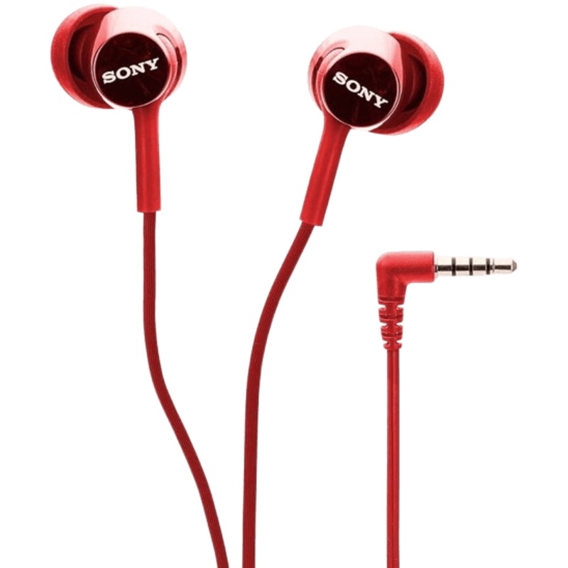 Sony MDR-EX155AP Wired in Ear Headphone with Mic | Red |