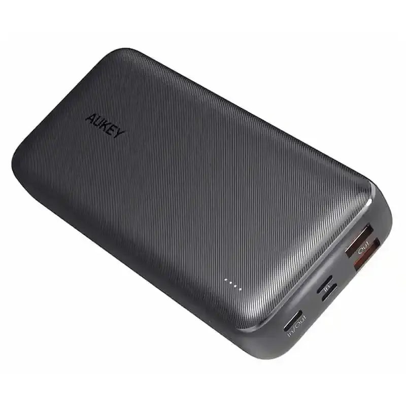Aukey Basix Plus 20000mAh 3-Port Power Bank with 18W PD and QC 3.0 Black