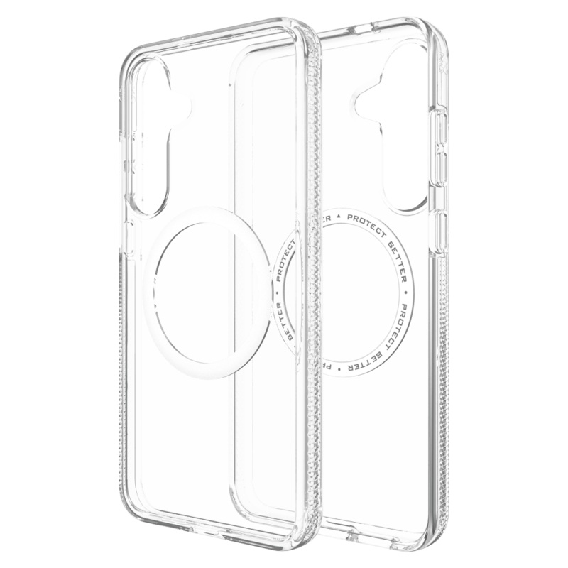 ZAGG Crystal Palace Snap MagSafe Case for Samsung Galaxy S 2025 Medium Clear