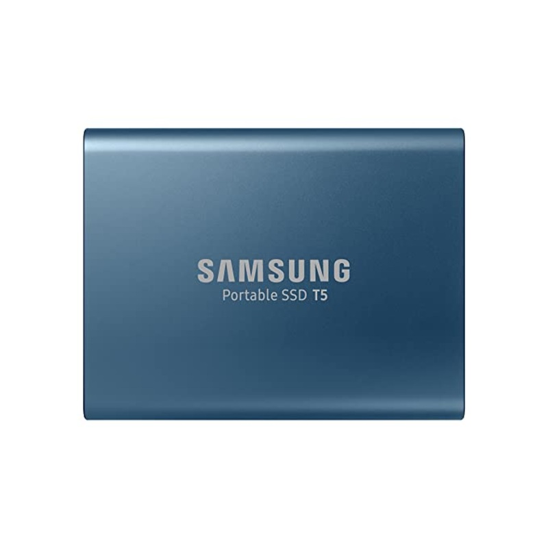 (Open Box) Samsung T5 500GB Up to 540MB/s (Type-C) ESSD (Portable SSD) Alluring Blue (MU-PA500B)