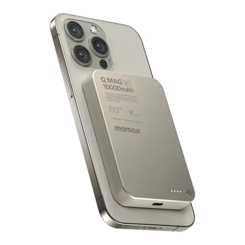 IP117AE | Momax Q.MagX110000mAhwirelessbatterypack| Titanium