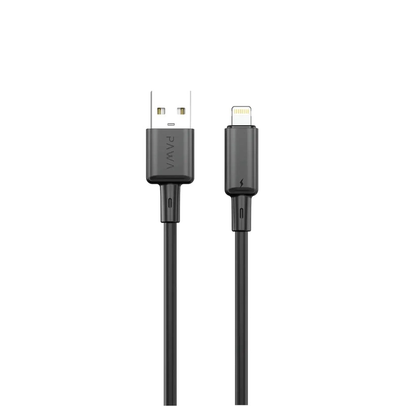 PW-BDC312AL-BK | PAWA Lite 3A USB-A to Lightning Quick Charging PVC Cable 1.2M PW122 | Black