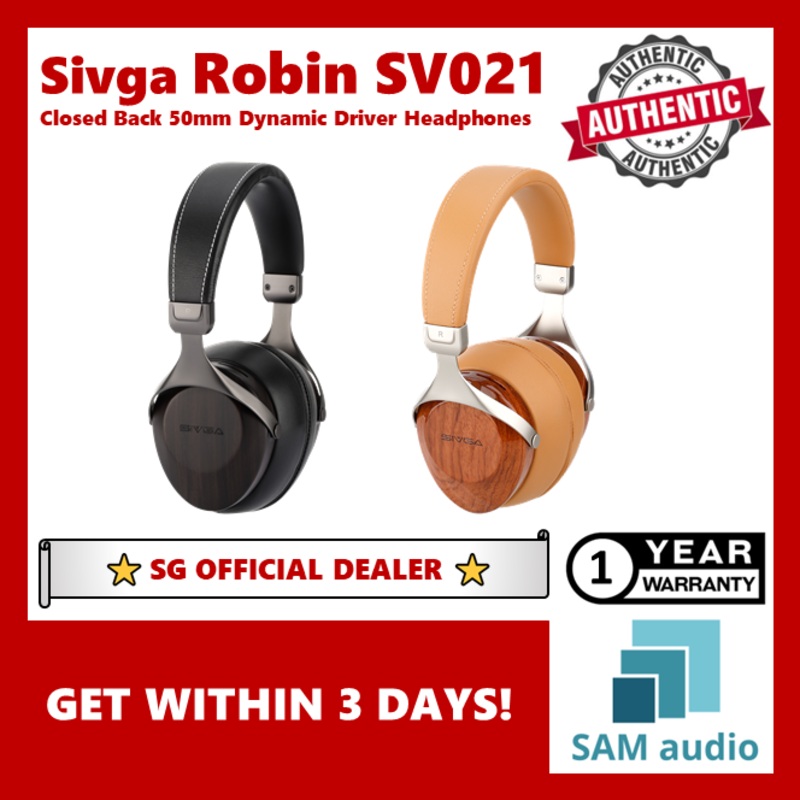 [SG] SIVGA ROBIN SV021 CLOSED BACK 50MM DYNAMIC DRIVER HEADPHONES