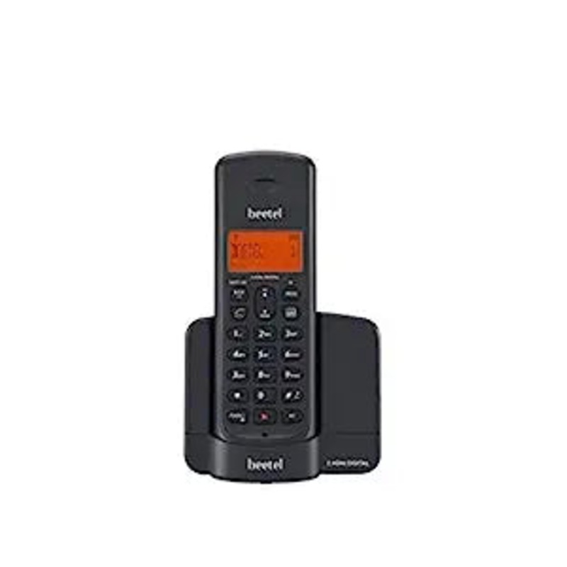 (Open Box) Beetel X90 Cordless 2.4Ghz Landline Phone with Caller ID Display, Stores 50 Contacts, Upto 8Hrs of Talk time, Solid Build Quality, Alarm Function, Auto Answer, Mute & Flash Function (Black X90)