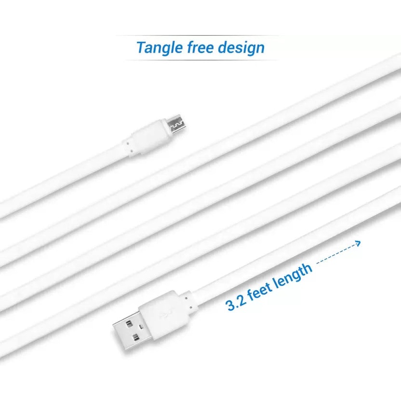 (Open Box) Flipkart SmartBuy Flat Charge & Sync USB Cable  (White, 1 Mtr)