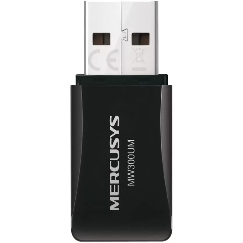 (Open Box) Mercusys MW300UM N300 Wireless Mini USB Adapter, Black