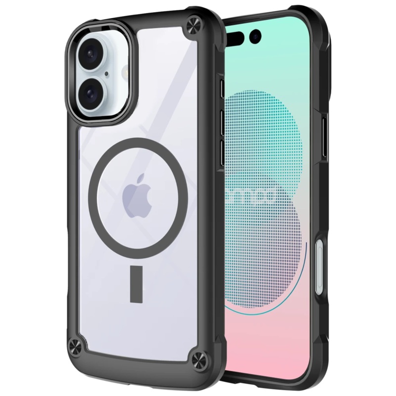 AMPD – TPU / Acrylic Bumper MagSafe Case for Apple iPhone 16 Plus – Black
