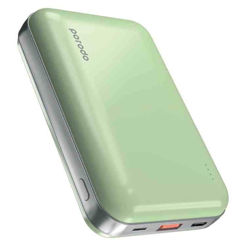 Porodo Power Bank 20000mAh PD 20W with Lightning Input (PD-PBFCH010-GN) – Green