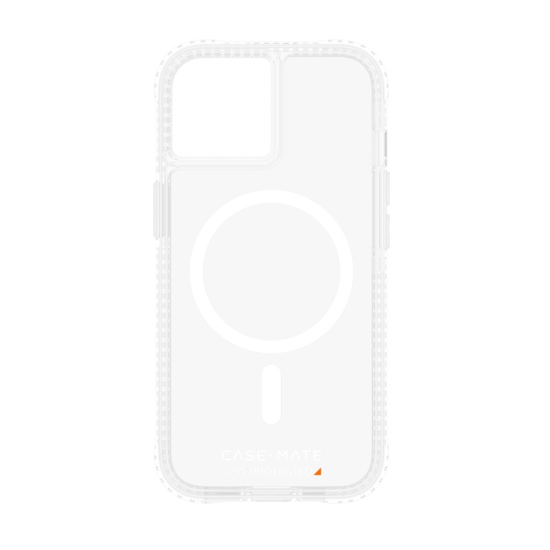 Case-Mate Ultra Tough Plus D3O MagSafe Case for Apple iPhone 15 / iPhone 14 / iPhone 13 Clear
