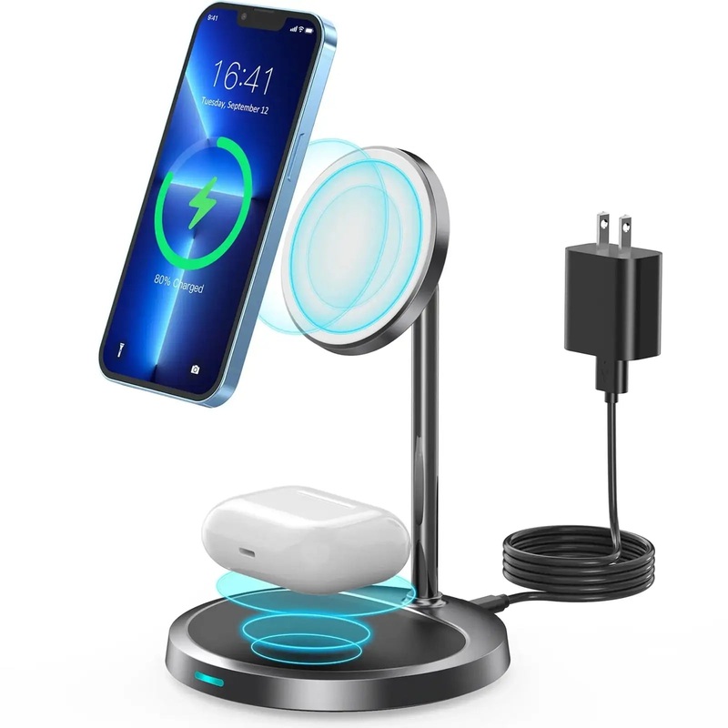 Choetech  2-in-1 Magnetic Wireless Charging Stand T575-F-SL  Gray
