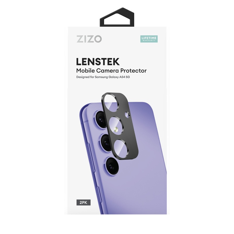 ZIZO LensTek Galaxy A54 5G Camera Lens Protector (2 Pack) – Black