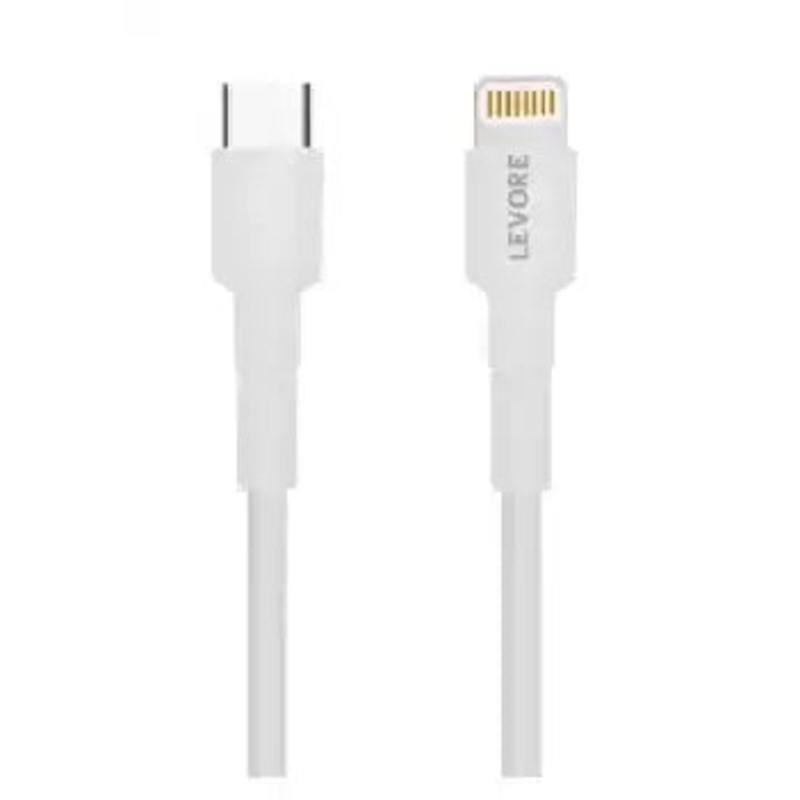 Levore 1M USB-C to Lightning Cable – White