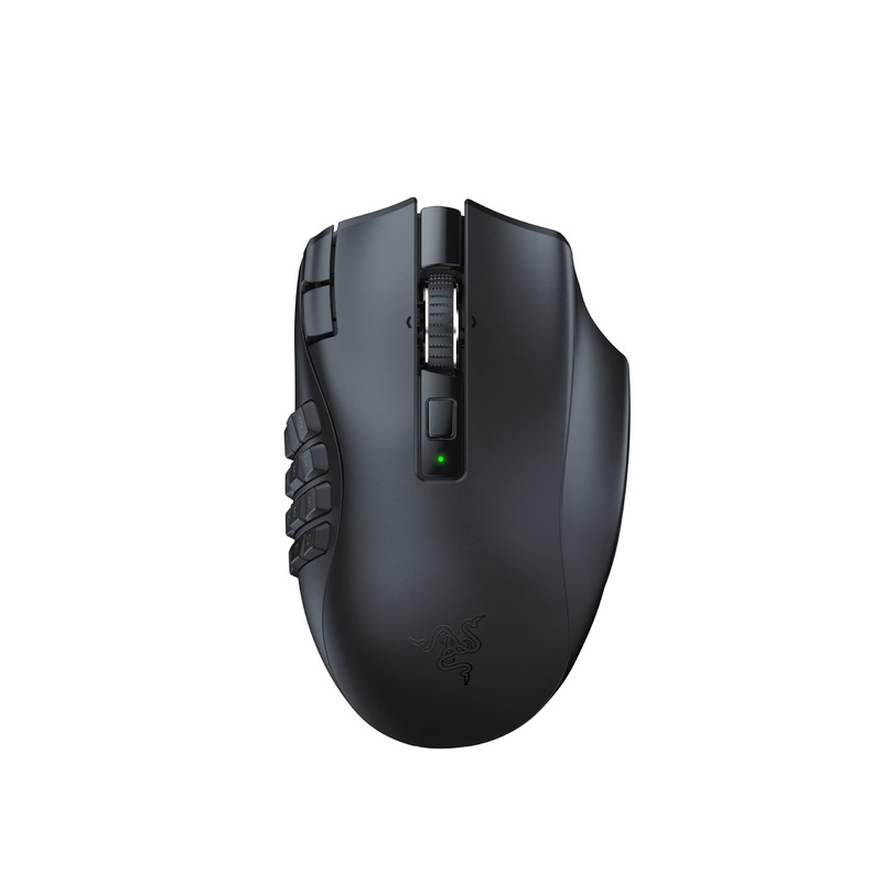 (OPEN BOX)Razer Naga V2 HyperSpeed Wireless MMO Gaming Mouse: 19 Programmable Buttons – HyperScroll Technology – Focus Pro 30K Optical Sensor – Mechanical Mouse Switches Gen2 -RZ01-03600100-R3A1