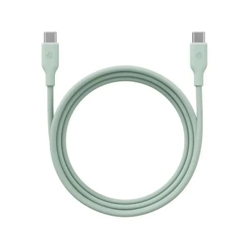 BAZIC GOCHARGE WEAVE C-C CABLE 480MBPS – 60W 1.5M – GREEN