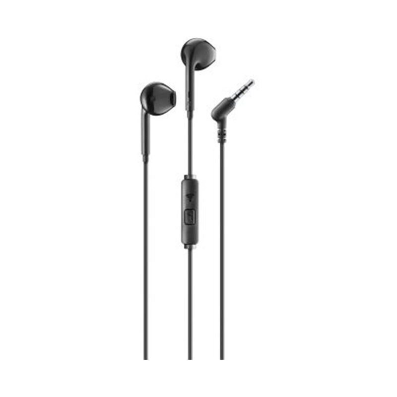 CELLULALRLINE CAPSULE EARPHONES WITH MIC – BLACK