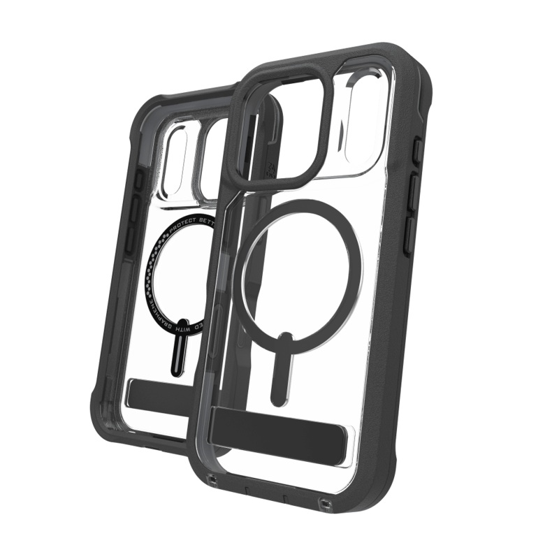 ZAGG Rainier Snap MagSafe Case with Kickstand for Apple iPhone 17 Pro Black