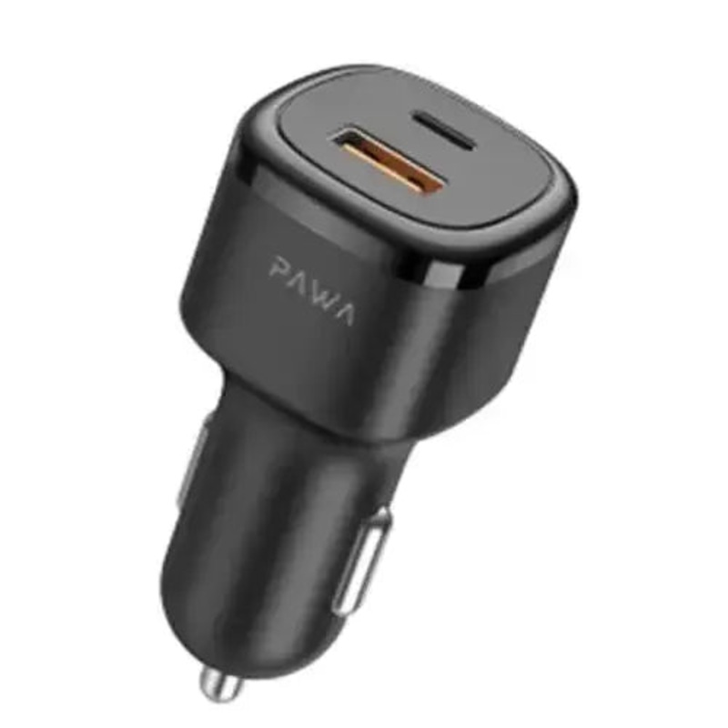 Pawa Solid Car Charger PD 48W +QC PW-CC48QC-BK – Black