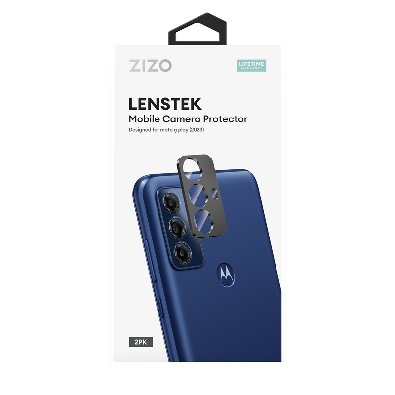 ZIZO LensTek moto g play 2023 Camera Lens Protector (2 Pack) – Black