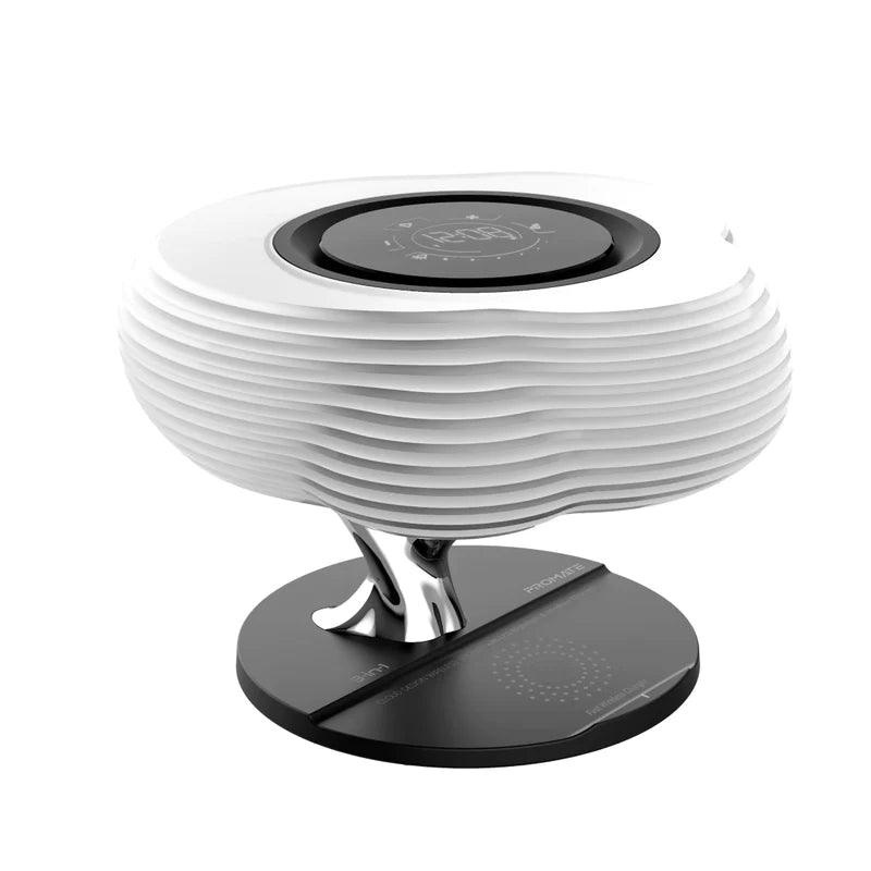 PROMATE HomeCloud 3 in 1 Wireless Speaker LED & Charger – White