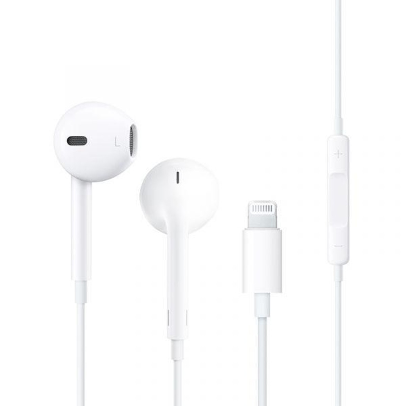 Wiwu earbuds hf sound plug and play lightning connector – white