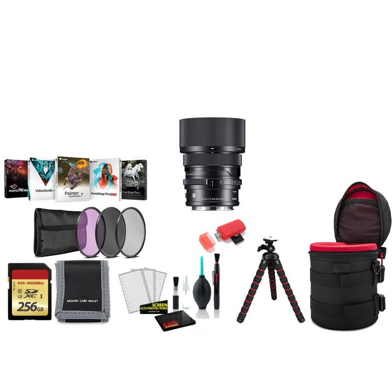 Sigma 50mm f/2 DG DN Contemporary Lens (Leica L) with Tripod