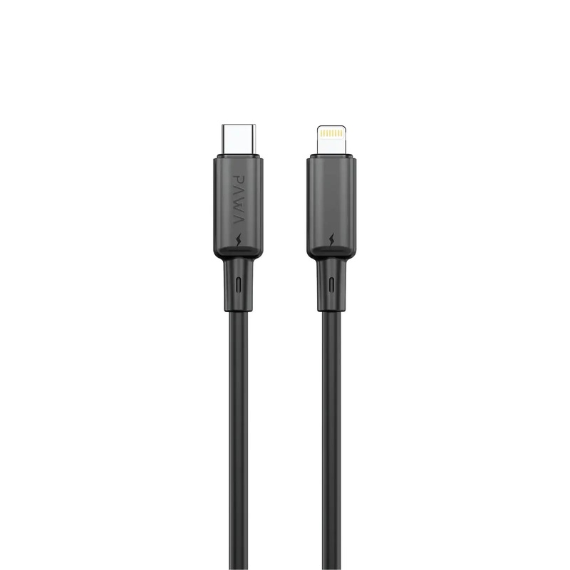 PW-BDC312CL-BK | PAWA Lite 30W Type C to Lightning Quick Charging PVC Cable 1.2M PW122 | Black
