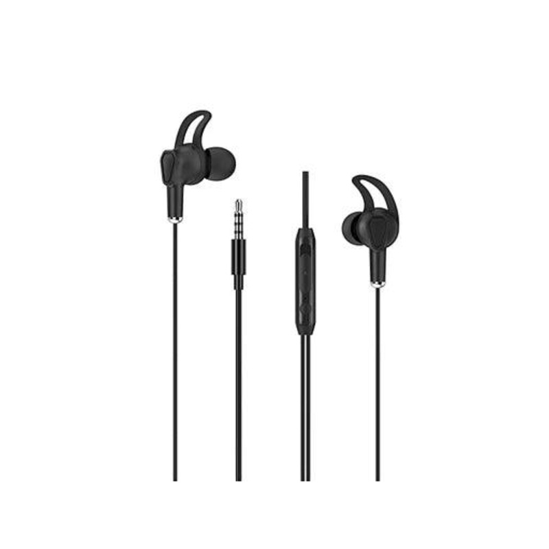 WiWU 3.5mm Audio Jack in-ear stereo wired earphone EB309 Stereo Sound Earbuds – Black