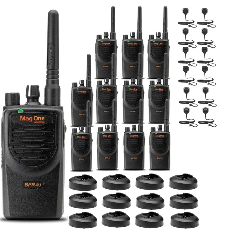 12 x Motorola BPR40 Mag One Series 4W 8-Channel UHF Two-Way Radio  – Bundle