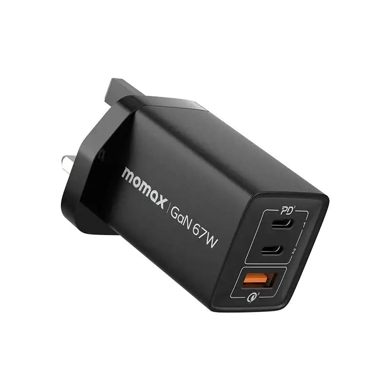 Momax ONEPLUG67W3-PortGaNCharger(Black) – UM30UKD