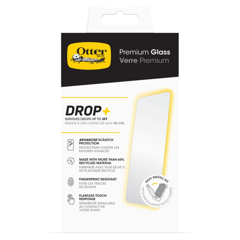 OtterBox Premium Glass Antimicrobial Screen Protector for Apple iPhone 16 Pro Max Clear