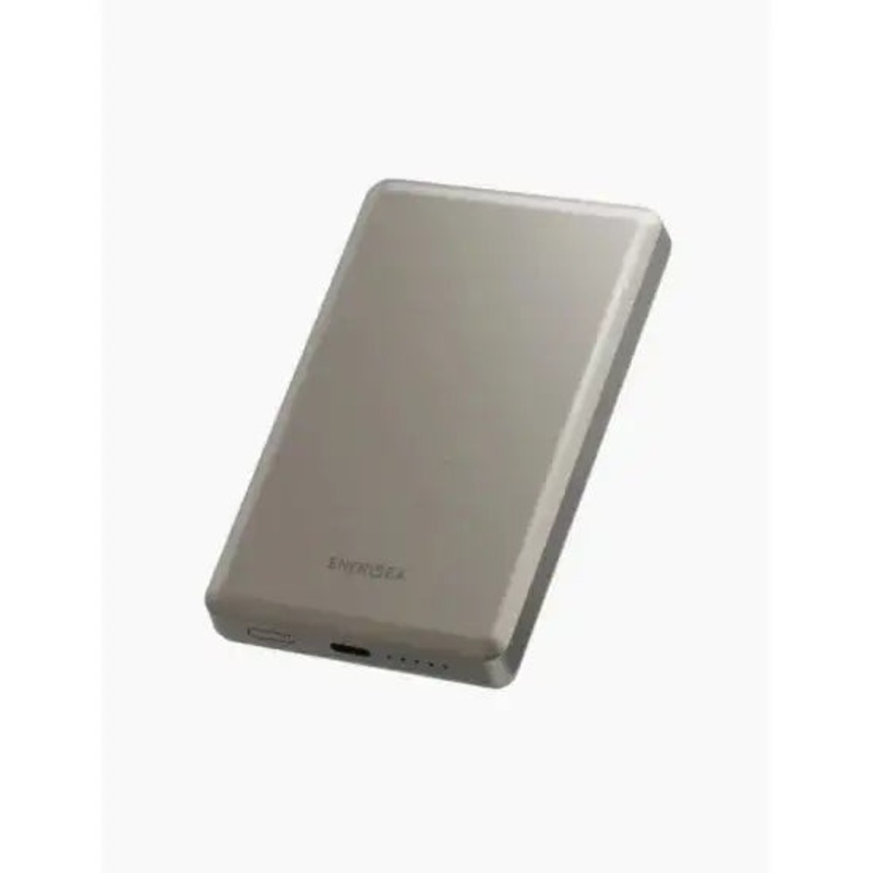 ENERGEA ALUPAC AIR, 10000MAH ULTRA LIGHT ALUMINIUM MAGSAFE COMPATIBLE POWER BANK – NATURAL