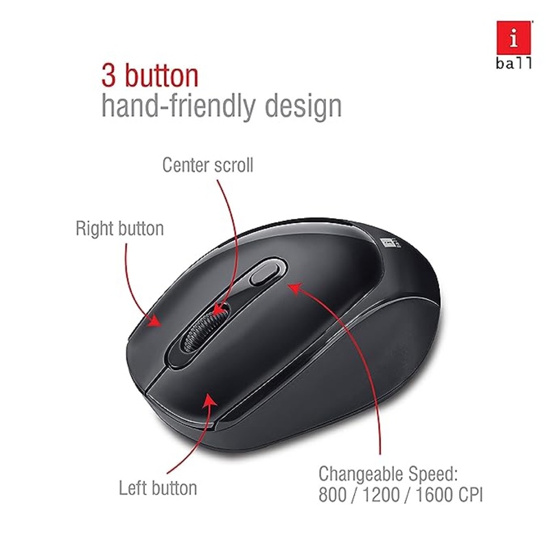 (Open Box) iBall Magical Duo 2 Wireless Deskset – Keyboard and Mouse
