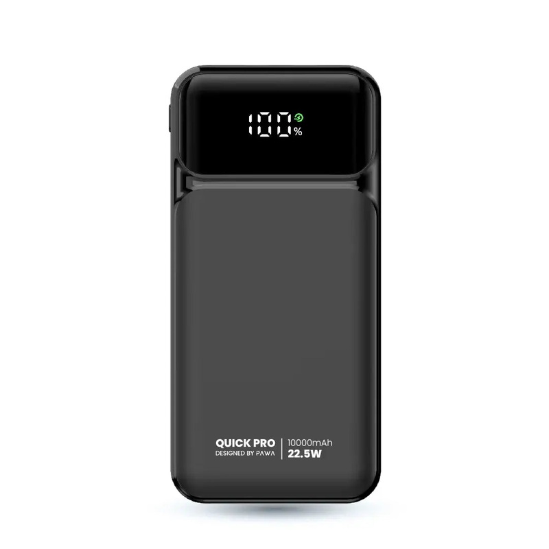 PW-PBQP10TT-BK | PAWA QuickPro P225 Fast Charging Powerbank With 10000mAh | Black