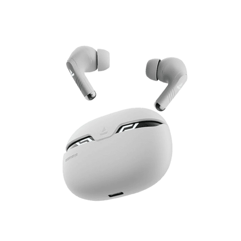 boAt Immortal 101 TWS Earbuds | 30 HRS Playtime Blazing LEDs | White Sabre