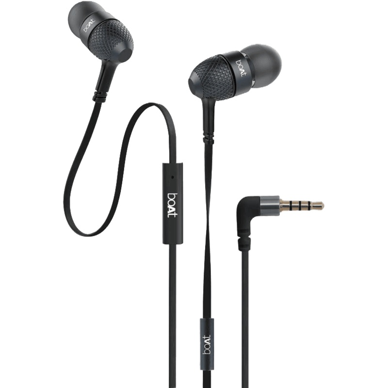 boAt BassHeads 220 Wired Earphones | In the Ear | Black