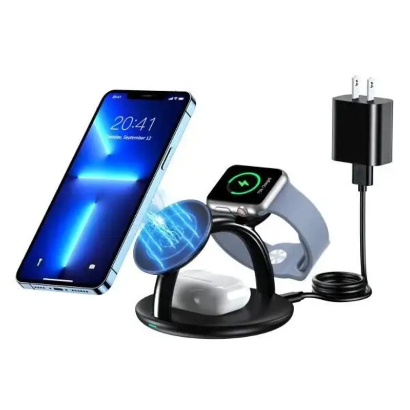 Choetech 3 IN 1 Magsafe charger T587-F – Black